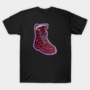 Red Pop Boot by Jason Hancock T-Shirt